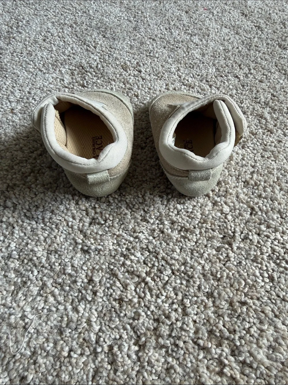 The Children's Place Beige Suede Slip-On Baby Shoes size 2
